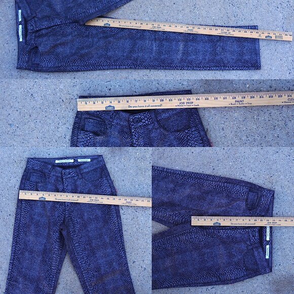 Jones NY Snakeskin Jeans Size 6 Mid-Rise Straight Leg Black Gray Stretch - Picture 13 of 13